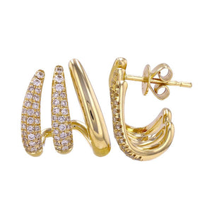 DIAMOND CLAW CAGE EARRINGS