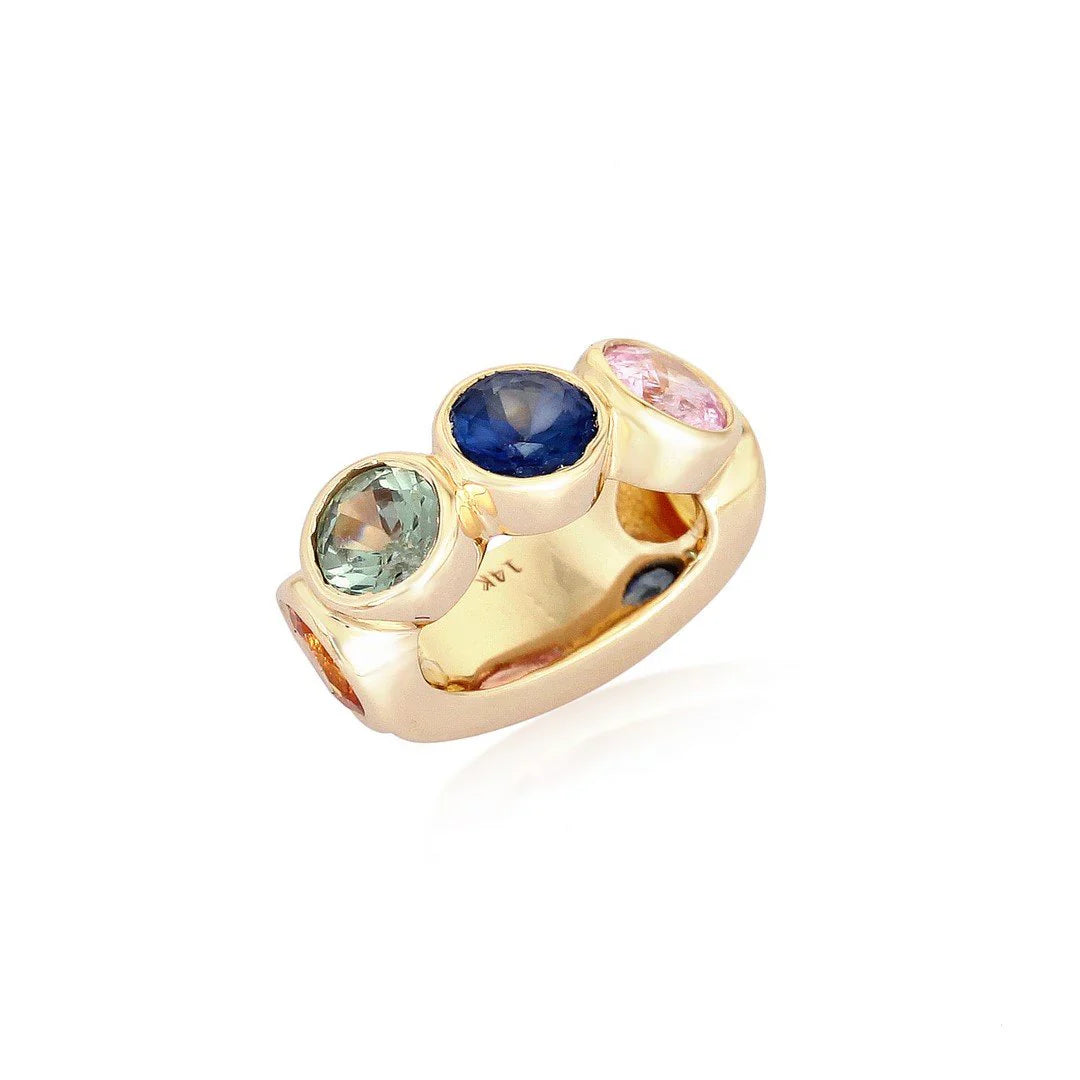 14K GOLD SAPPHIRE RONDELLE