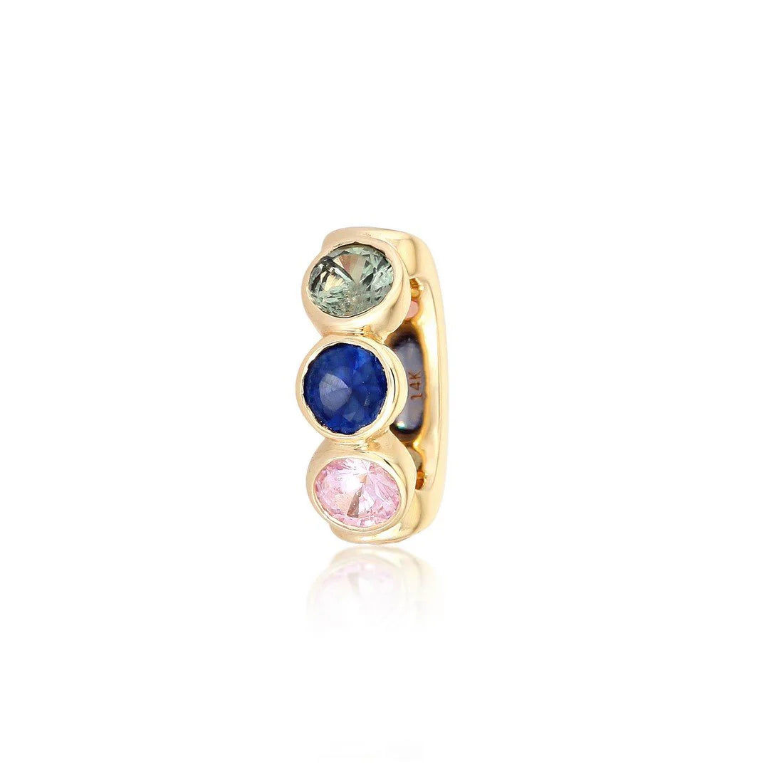 14K GOLD SAPPHIRE RONDELLE