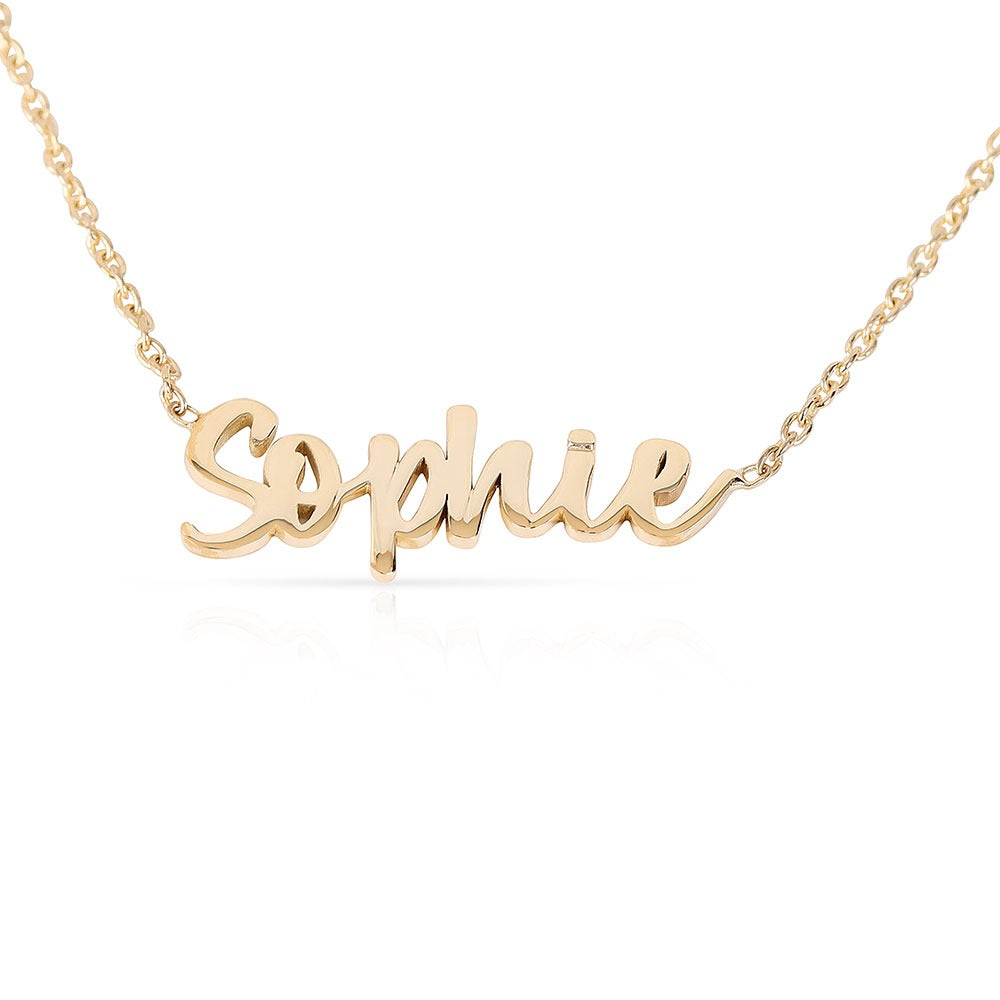 14K GOLD PERSONALIZED SCRIPT NECKLACE