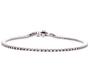 1.00 ct diamonds set in 18k gold tennis bracelet