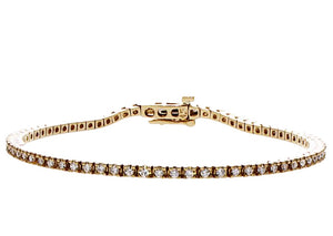 1.00 ct diamonds set in 18k gold tennis bracelet