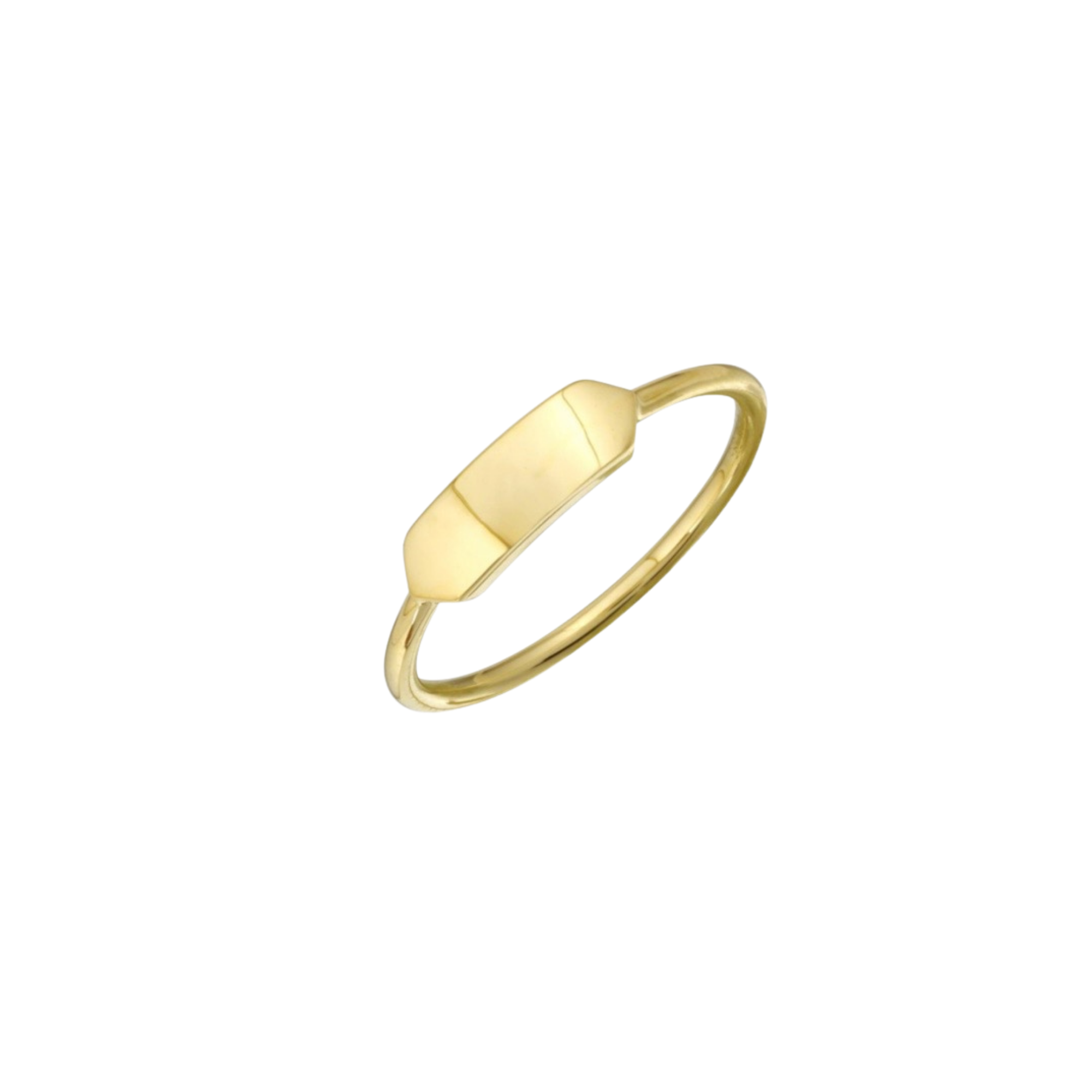 14K GOLD NAMEPLATE RING