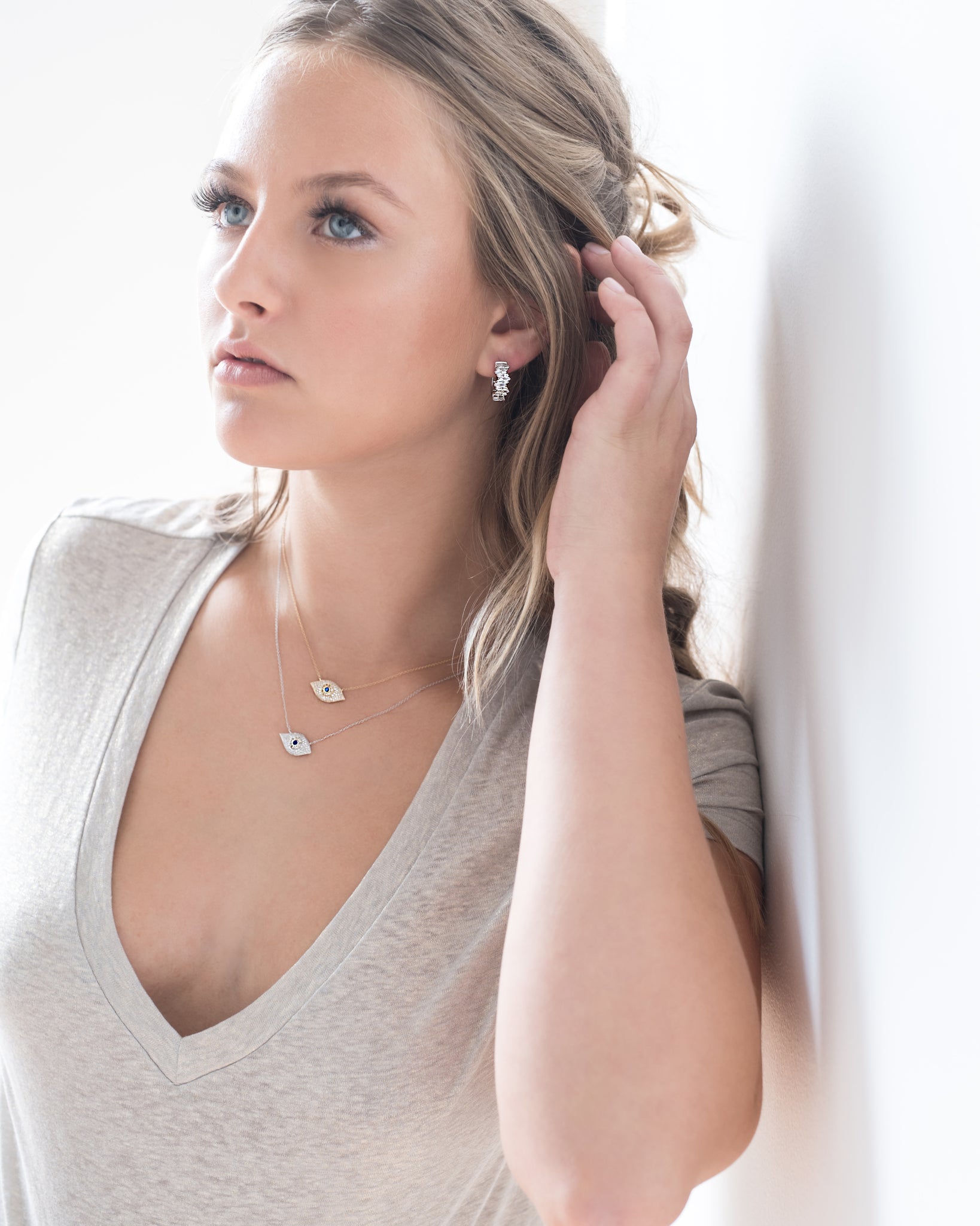 Baguette Diamond Hoop Earrings