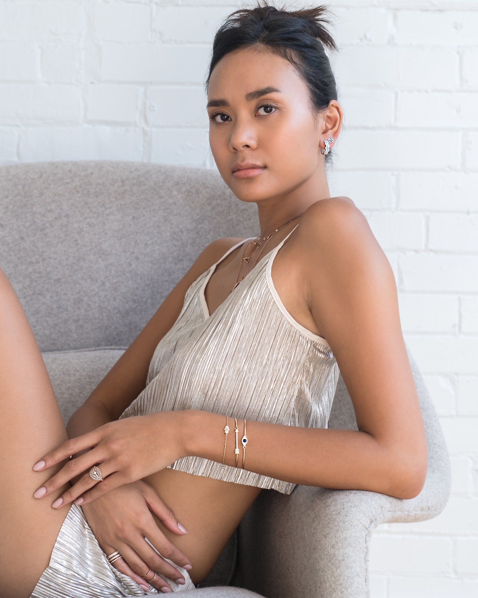 BAGUETTE DIAMOND HOOP EARRINGS