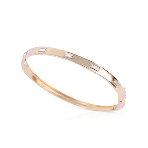 CLASSIC INSET BAGUETTE DIAMOND BANGLE