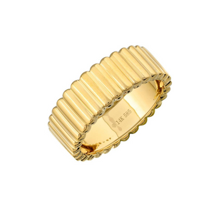 14K GOLD FLUTED RING