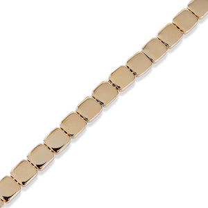 14K GOLD SQUARE CHICLET LINK BRACELET