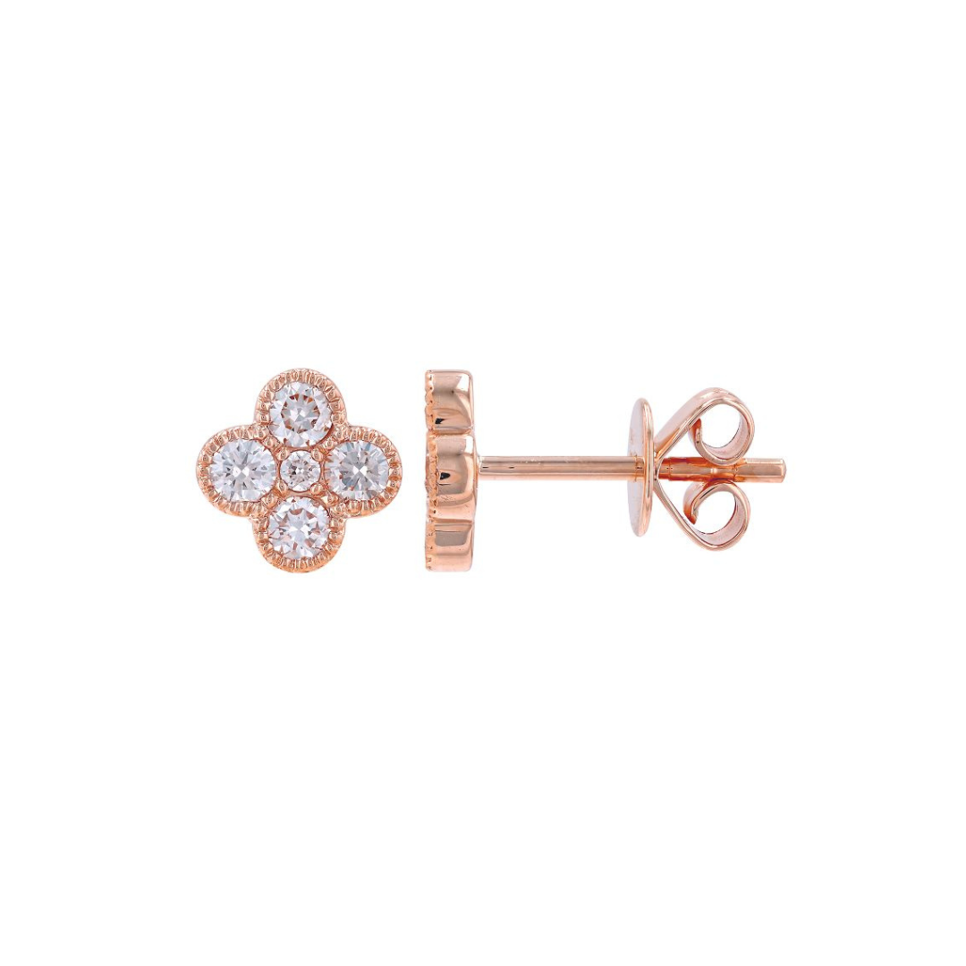 DIAMOND CLOVER STUDS