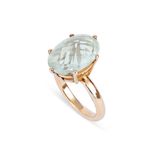LIGHT GREEN QUARTZ CANDY COCKTAIL RING