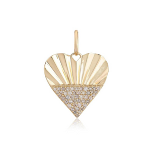 DIAMOND FLUTED HEART MEDALLION