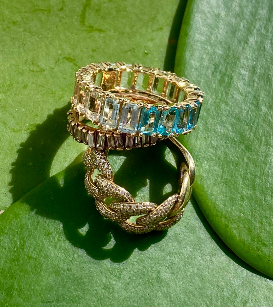 Ombre emerald ring hotsell