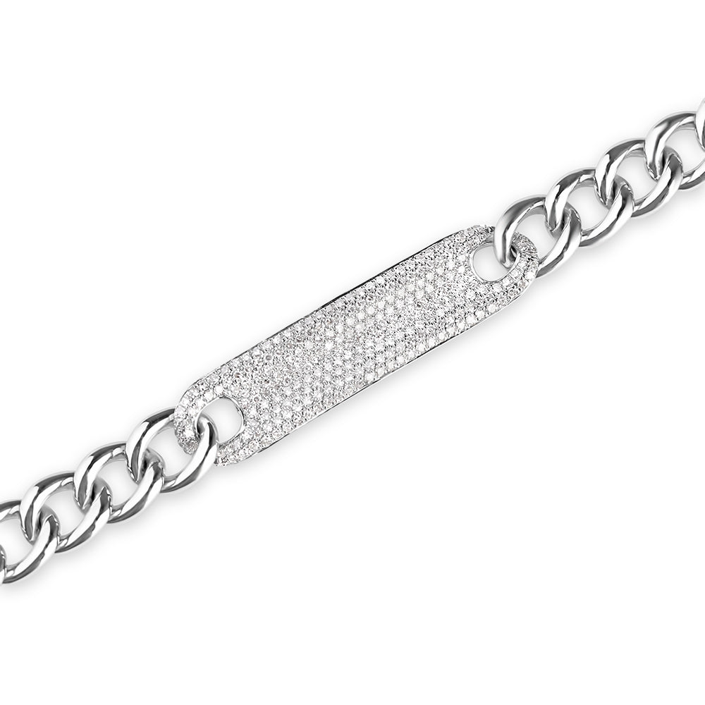 DIAMOND ID CHAIN LINK BRACELET