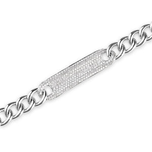 DIAMOND ID CHAIN LINK BRACELET