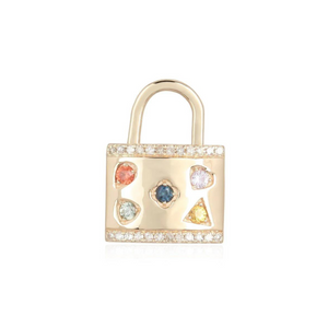 DIAMOND AND SAPPHIRE LOVE LOCK