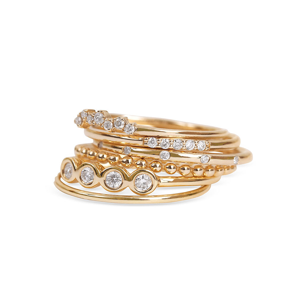 FOUR DIAMOND STACKING RING