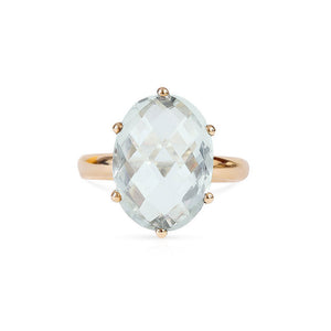 LIGHT GREEN QUARTZ CANDY COCKTAIL RING