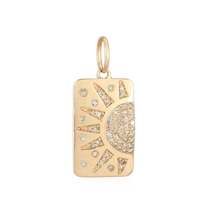 14K Gold Diamond Sun Dog Tag
Diamond Sun Pendant
Gold Dog Tag Necklace with Sun Design
14K Gold Sun Charm with Diamonds
Diamond Sunburst Dog Tag Pendant
Sun dog tag
Diamond sun charm
Gold sunburst pendant
Luxury sun jewelry
Diamond necklace
Minimalist dog tag
Sun-inspired charm
Fine gold pendant
Gold diamond necklace
