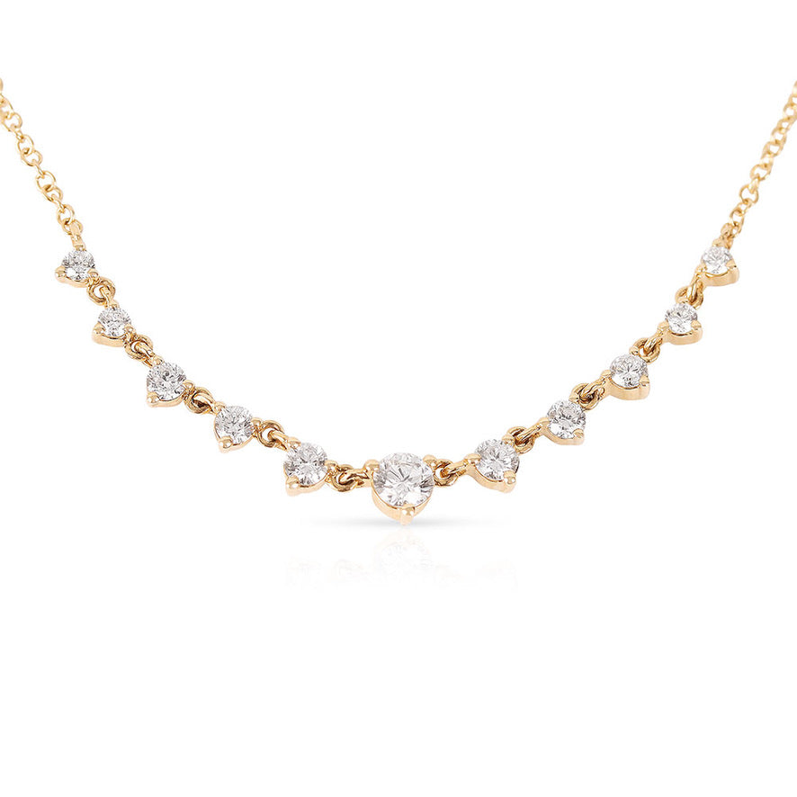 GRADUATED DELICATE DIAMOND NECKLACE