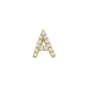 DIAMOND INITIAL EARRING