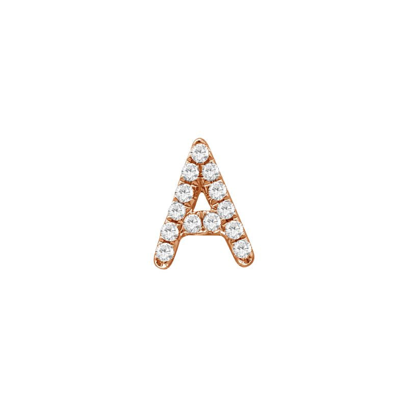 14k Gold and DIAMOND INITIAL EARRING