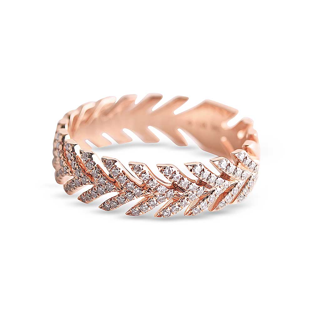 ROSE GOLD DIAMOND ARROW RING