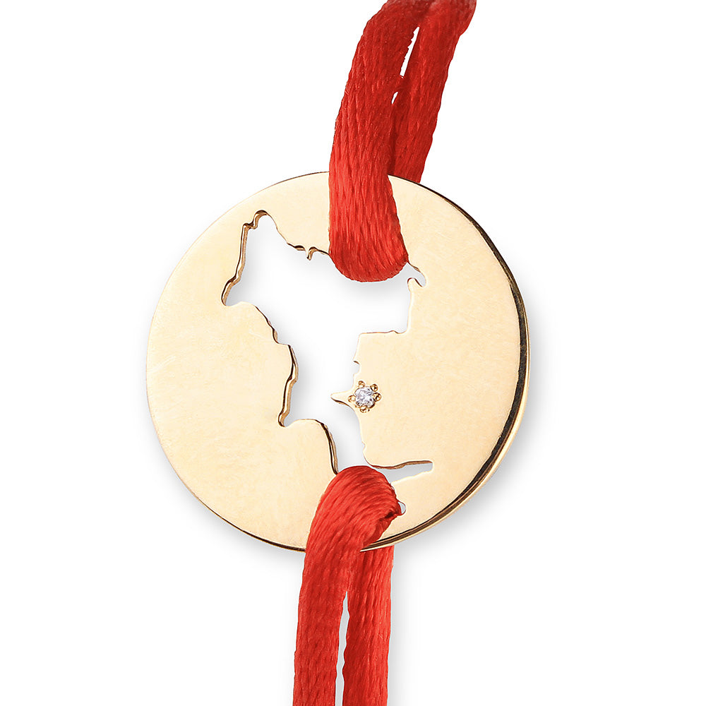 14K GOLD WITH DIAMOND LAKE ROSSEAU BRACELET