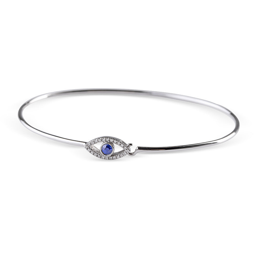 SAPPHIRE DIAMOND EVIL EYE BRACELET