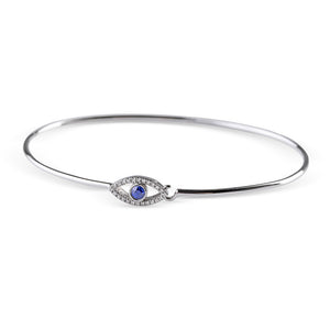SAPPHIRE DIAMOND EVIL EYE BRACELET