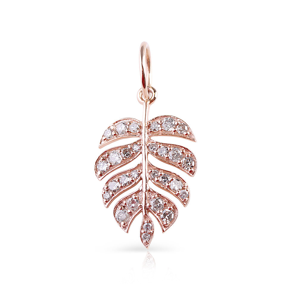 DIAMOND PALM LEAF CHARM