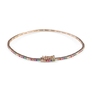 RAINBOW TENNIS BRACELET WITH SAPPHIRES 