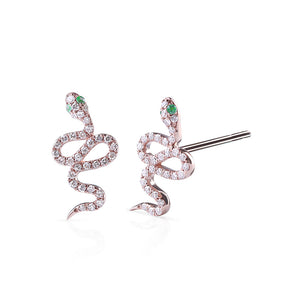 ROSE GOLD DIAMOND AND  GEMSTONE NAKE STUDS