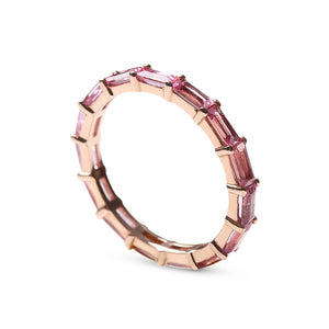 PINK SAPPHIRE BAGUETTE ETERNITY RING