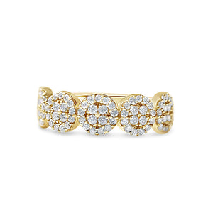 14K GOLD AND BRILLIANT DIAMOND RING