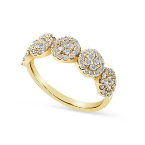14K GOLD AND DIAMOND CROSBY RING
