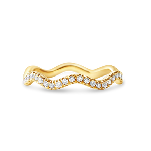 DIAMOND WAVE STACKING RING