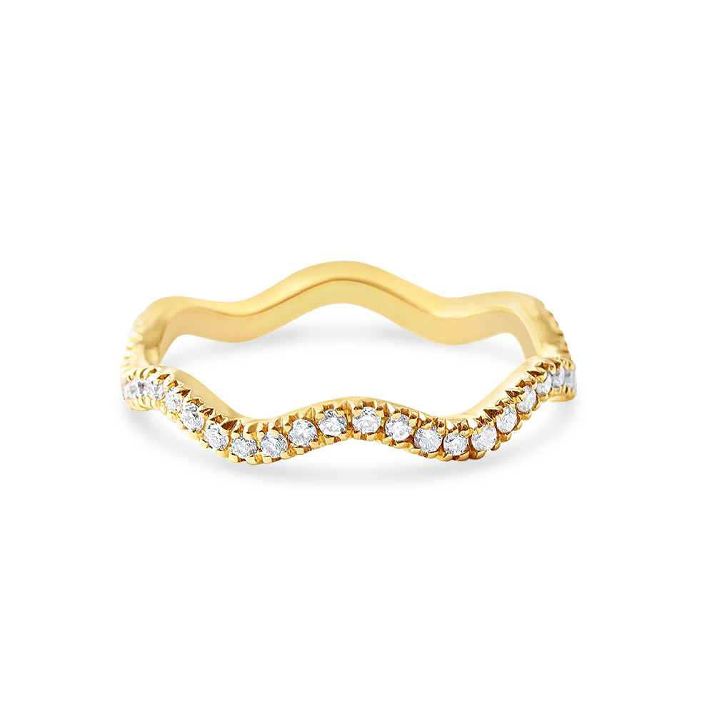 DIAMOND WAVE STACKING RING