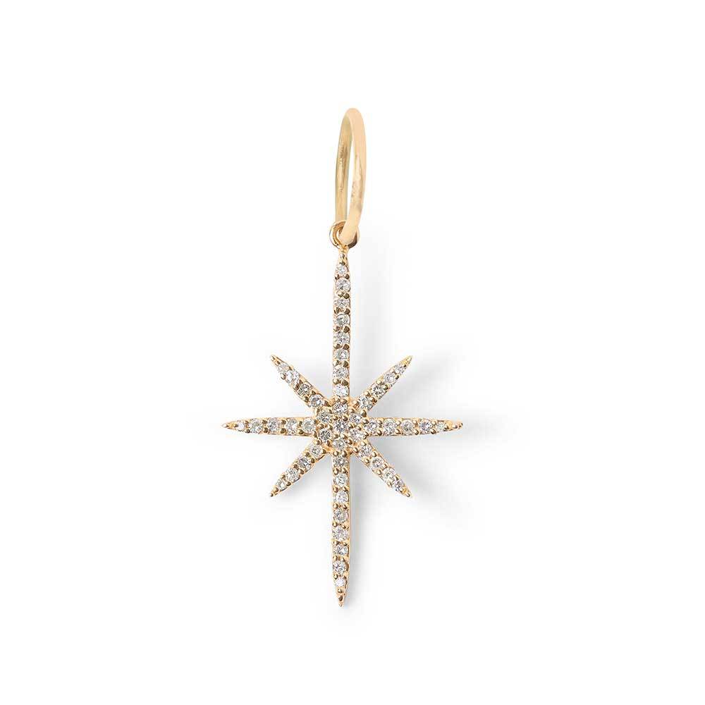 14K GOLD DIAMOND NORTH STAR CHARM