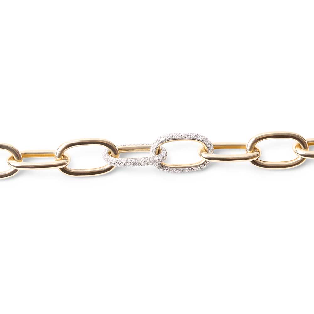 DIAMOND LOVE LINK BRACELET