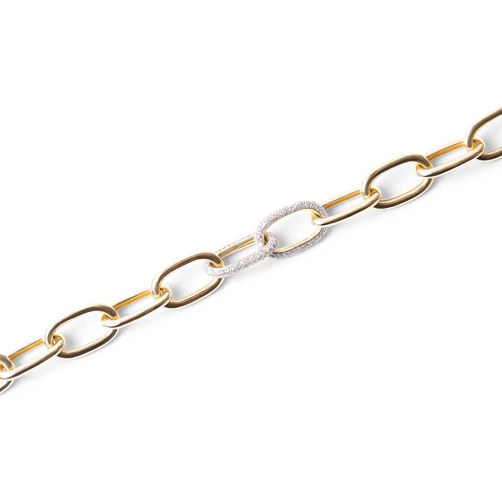 GOLD DIAMOND LINK BRACELET