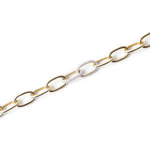 GOLD DIAMOND LINK BRACELET