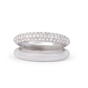 14K GOLD DIAMOND DOUBLE BAND RING