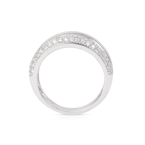 14K GOLD DIAMOND DOUBLE BAND RING