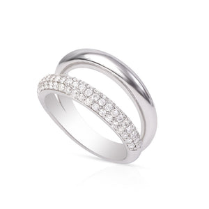 DIAMOND DOUBLE BAND RING