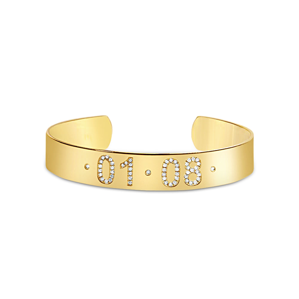 PERSONALIZED DIAMOND DATE CUFF