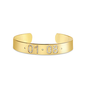 PERSONALIZED DIAMOND DATE CUFF