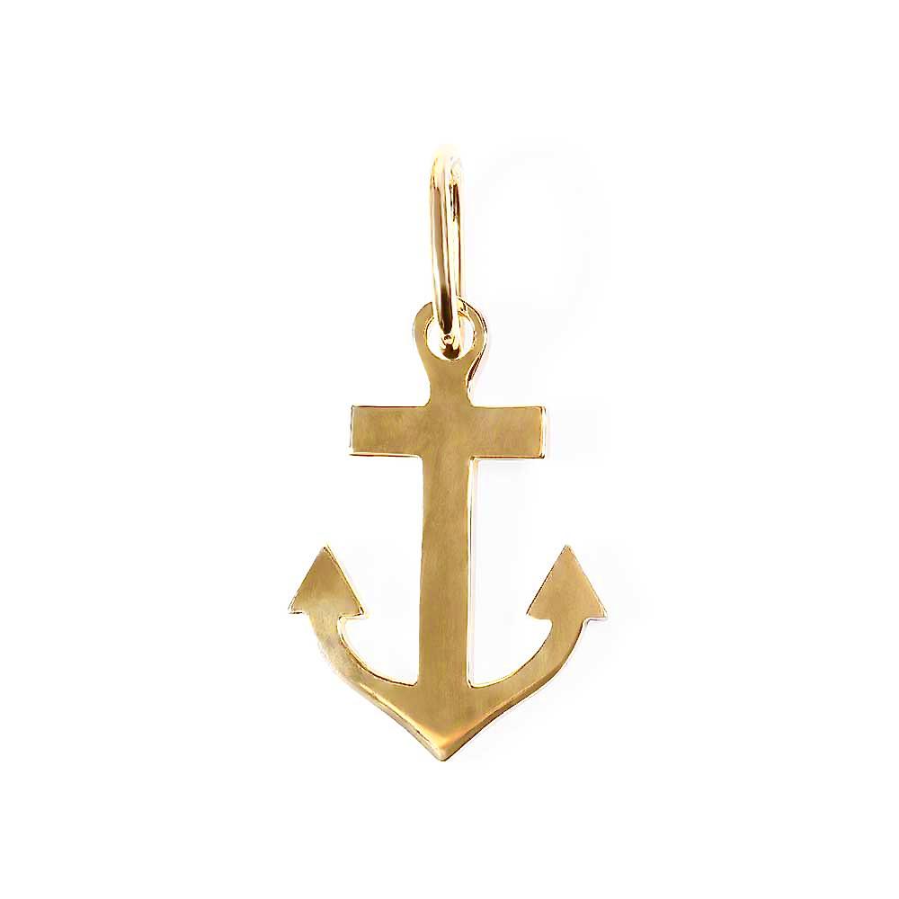 14K SOLID GOLD ANCHOR CHARM
