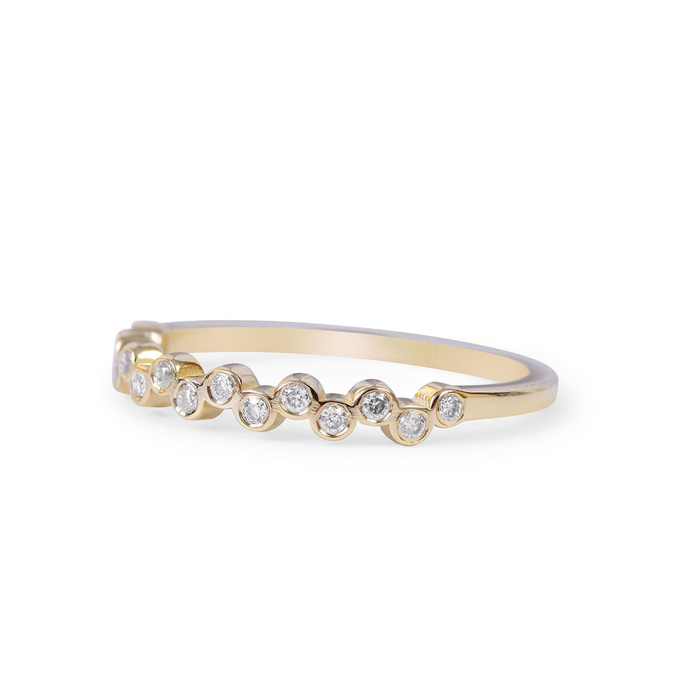 Zara 14k Gold and Diamond Stacking Ring