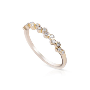 Zara 14k Gold and Diamond Stacking Ring