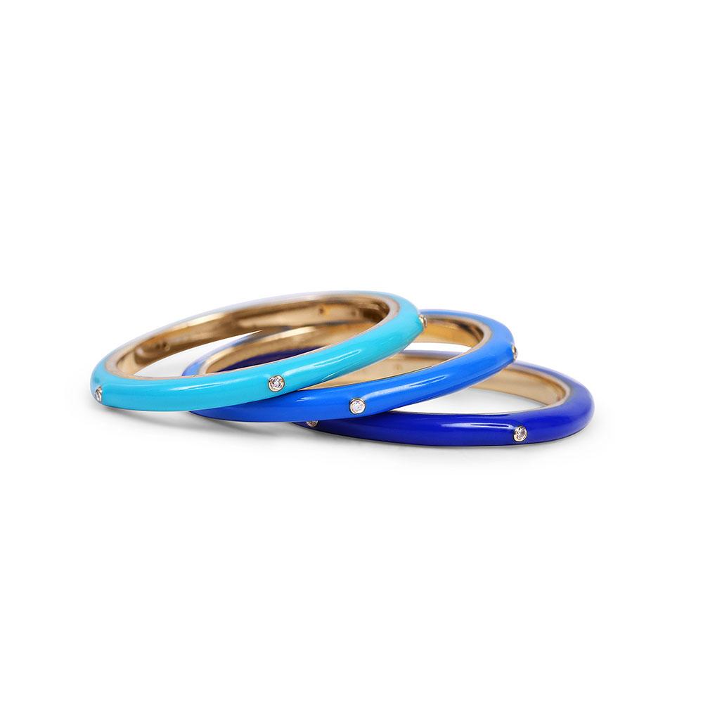 PALE BLUE, ELECTRIC BLUE, & NAVY BLUE ENAMEL ETERNITY RING